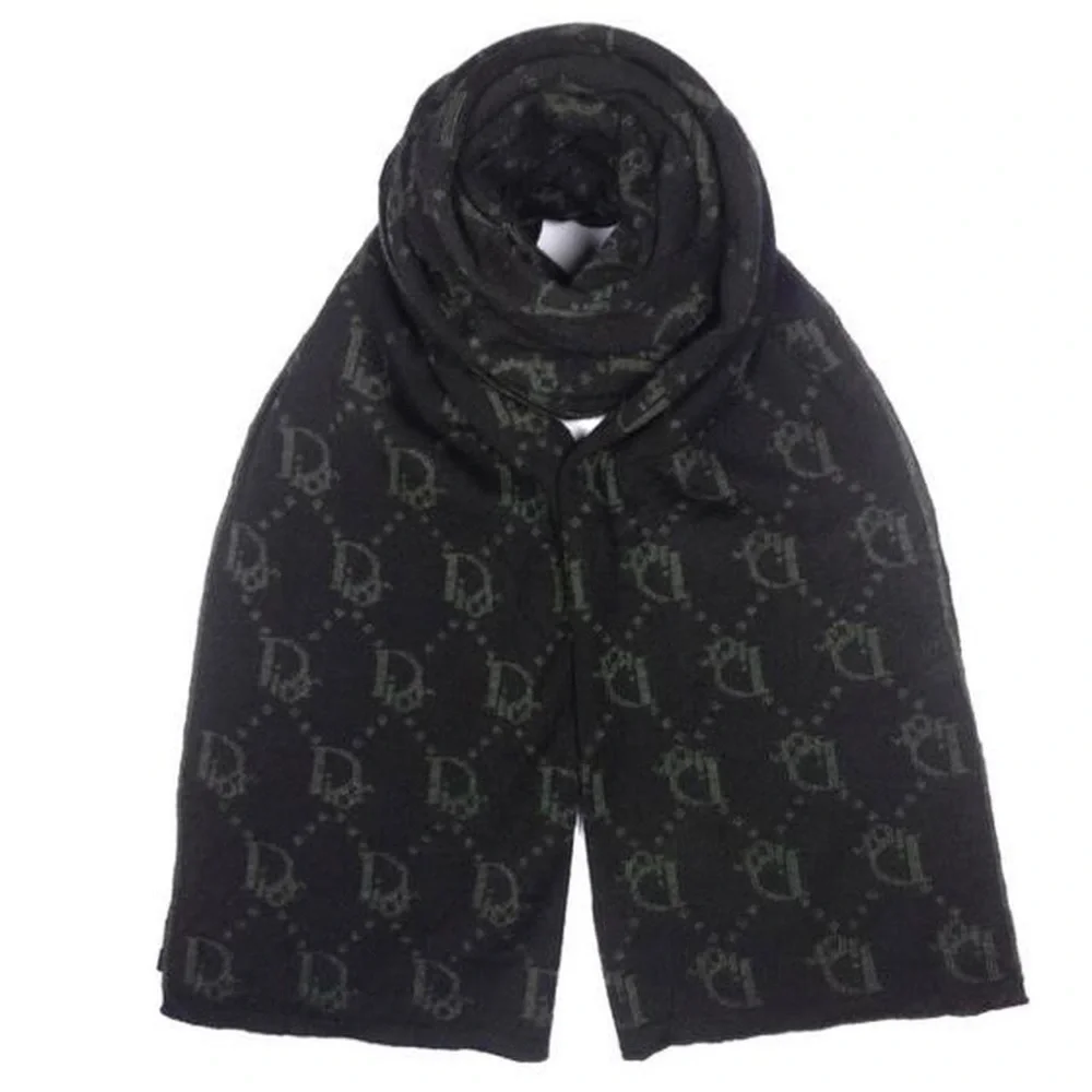 Dior monogram black and grey scarf